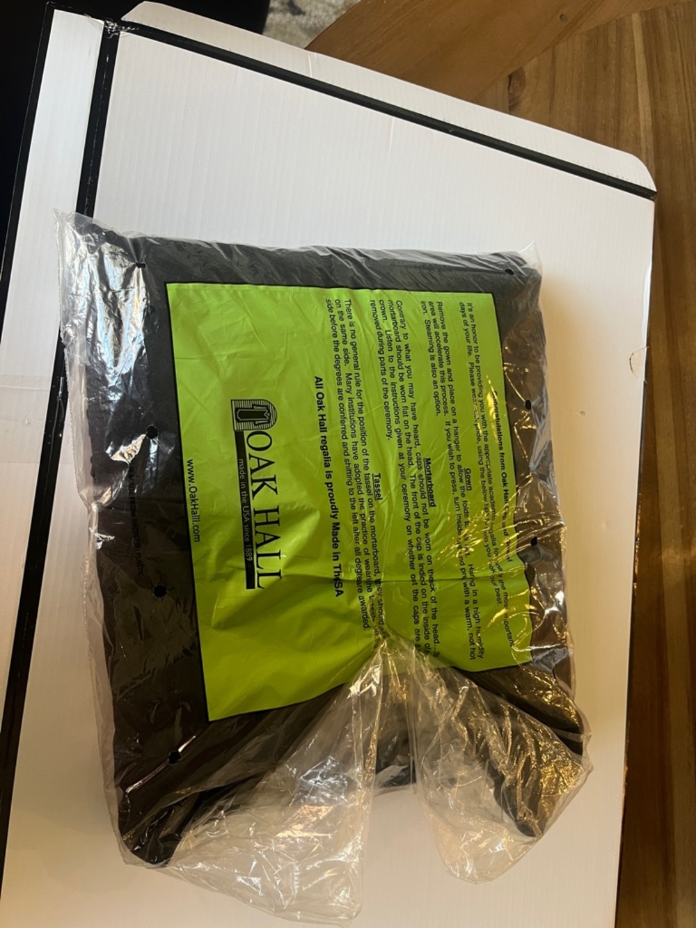 Oak Hall Black Travel Garment Bag with Lime Green Label